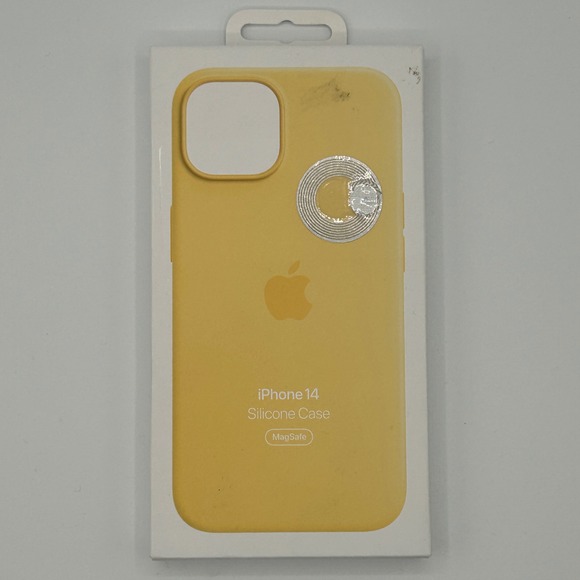 iPhone 14 Yellow Silicone Case Sunglow MagSafe Apple Protective Cover Brand New - Picture 1 of 6